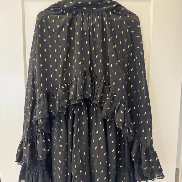 Foil Spot Print Cami Dress with Matching Cape - Picture 3 of 6